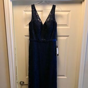 Navy Blue all over lace dress